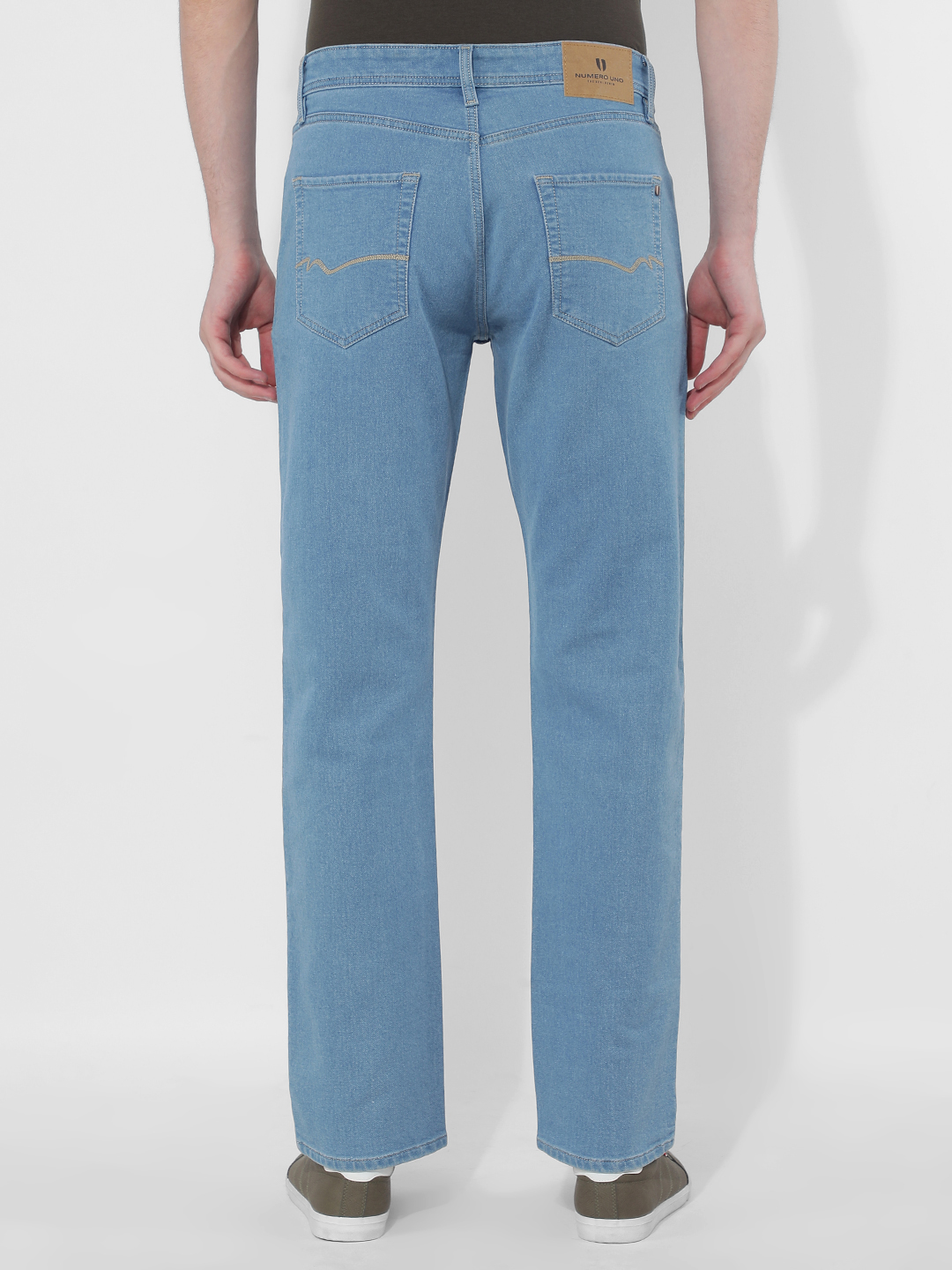 Numero Uno Men Solid Blue Jeans